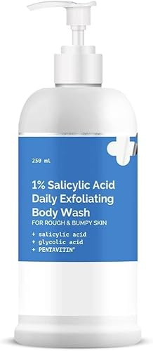 1% Salicyli.c Acid Daily Exfoliating Body Wash with Salicylic Acid, Glycolic Acid & PENTAVITIN - 250ml | | Helps to Prevent Body Acne & Cleanse Skin