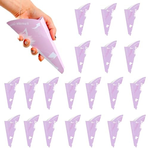 MOLZINY 20 Piezas Urinella para Mujer Urinario Desechable para Mujer Portátil a Prueba de Fugas Orinal Femenino Orinal Mujer Embudo Urinario Portatil Mujer, para Actividades Al Aire Libre, Camping
