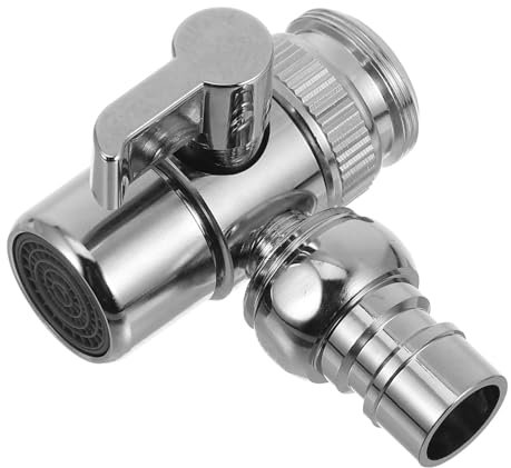 IWOWHERO Vollkupfer Wasserhahn Verteiler Adapter Waschmaschinen Zulaufschlauch Anschluss Umstellventil Für Küchen Badarmaturen Dichtschließend Einfache Installation Universeller Passform