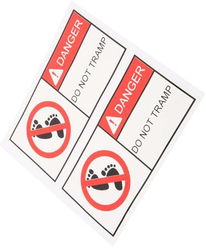 Panneau D’avertissement Adhésif Pvc 2 Pièces pour Atelier