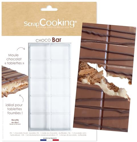 ScrapCooking - Moule Tablette de Chocolat Dubai - Pour Tablettes Fourrées - Moule Épais Transparent Réutilisable - Qualité Professionnelle - Pâtisserie - 6761