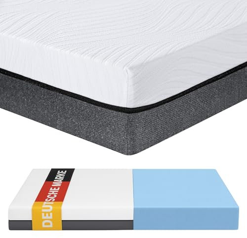 Arensberger SARA Schaumstoff Matratze 180x200 cm – 16 cm NANOCELL® Gel-Schaum – H3 Härtegrad – Atmungsaktiv – Abnehmbarer Bezug 240g/m² – Waschbar bis 60°C – Rollmatratze Komfortmatratze