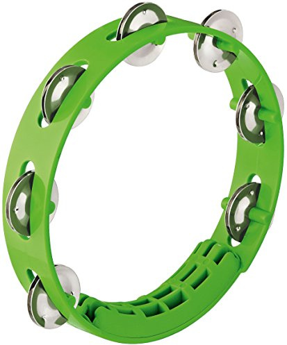 NINO slagverk kompakt ABS Tamburin 20 cm – gräsgrön (NINO49GG)