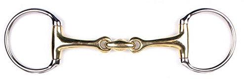 QHP Mors à tête d'olivier Argentan double épaisseur 17 mm 10,5-14,5 cm