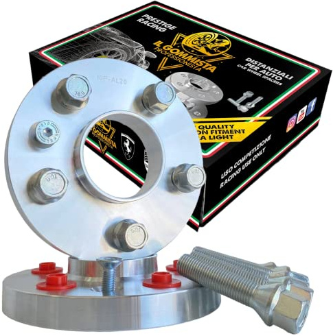 IGP 2 Distanziali Ruote 16 mm Compatibili Con Fiat 500 X dal 2015 al 2023 Ok Auto Cerchi in Lega