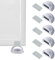 Tope puertas suelo con iman gris- Topes para puertas suelo con iman 6 unds - Tope puerta magnetico adhesivo - Sujeta puertas suelo - Retenedor puerta iman magnetico