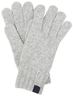 TOM TAILOR Herren Winterhandschuhe aus Strick, Grey Heather Melange, S/M