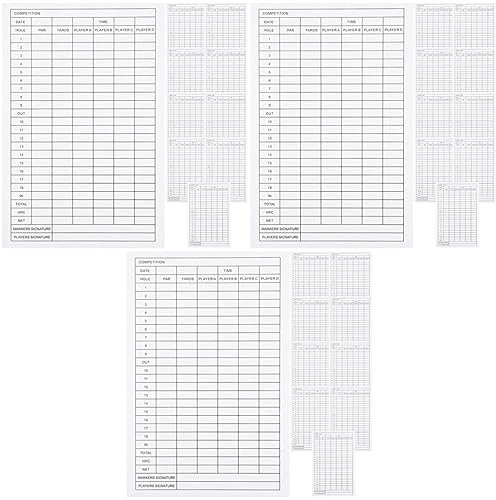 STOBOK 3 Sätze Golf Scoring Device Punktezähler Für Golf Outdoor Sports Score Cards Nummernaufzeichnungswerkzeuge 10 Stück * 3