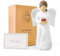 DIYJEP Guardian Angel Figurines for Women, Angels Figurine with Cupped Heart, Angel Statues and Figurines Mom Birthday Gifts, White Small Angel Figurines Sympathy Gifts a Hope Memories and Love