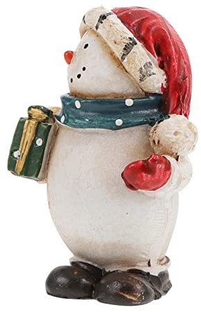 Zerodeko Entzückende Weihnachtsfigur Aus Kunstharz Schneemann-Figur Miniatur-schneemann-Ornamente Für Schlafzimmer Wohnzimmer Dekoration