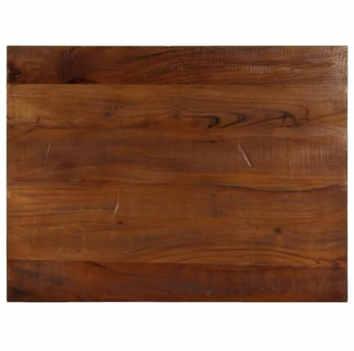 vidaXL Tischplatte, Holzplatte Rechteckig, Massivholzplatte für Tisch Esstisch Couchtisch, Ersatztischplatte, 80x50x2,5cm Altholz Massiv