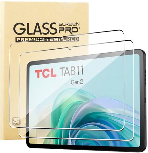 KUSINHOKA Protector de Pantalla para TCL Tab 11 Gen2 10.95 Pulgadas, [2 Pack] Cristal Templado Película Anti-arañazos, Alta Dureza, Sin Burbujas, HD Clear Vidrio Templado Tablet Protector