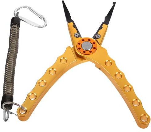 TOYANDONA Alicates De Pesca CNC De Aleación De Aluminio Pinzas para Señuelos De Pesca Alicates Cortadores De Alambre Cortador De Línea para Río o con Cordón Antipérdida