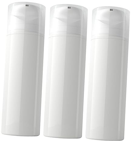 DECORNIJIA 3st Emulsionsflaskor Justerbara Reseflaskor För Makeup Och Skincare Och Portabla Hög Kvalitet För Hemmet Och Resor Vit