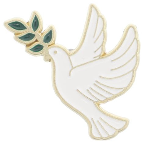 Hemobllo Broche Décorative Exquise En Forme D'animal, Colombe De La Paix, Branche D'olivier, Pour Femme, Badge En Métal Pour Sacs, Vêtements, Chapeaux, Accessoire Vestimentaire
