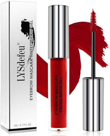 Eyebrow Gel Tint, Red Eye Brow Dye Glue Halloween Makeup Color Mascara Glue | Tinted Eyebrow Gel, Smudge-Proof Eye Brow Tinting, Color Liquid Mascara Brow Filler Stain, Thanksgiving Christmas Eye Makeup