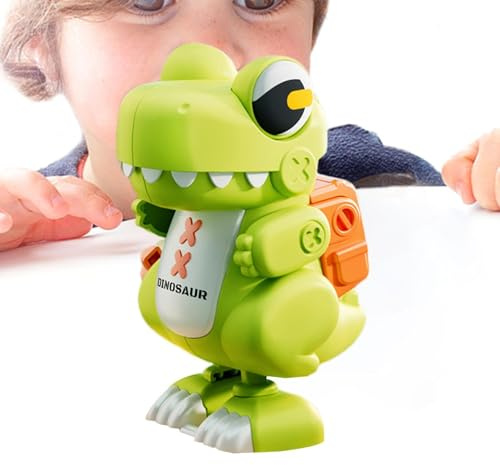 Générique Dinosauro - Giocattolo per bambini Cartone animato meccanico da 12 cm | Giocattolo da passeggio con altalena in ABS sicuro per, scatola del tesoro, pietre preziose, festa