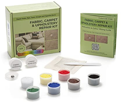 Glass Polish Kit di riparazione fai da te per tessuti, tappeti e tappezzeria per piccoli fori, tagli, strappi e segni di bruciature