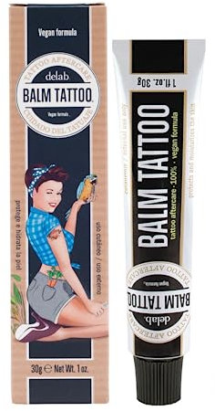 Balm Tattoo - Crème Végane Soin Tatouages Aftercare Absorbtion Rapide Protège Et Hydrate La Peau Sans Parabens, Parfum Silicone , 30 G (Lot De 1)