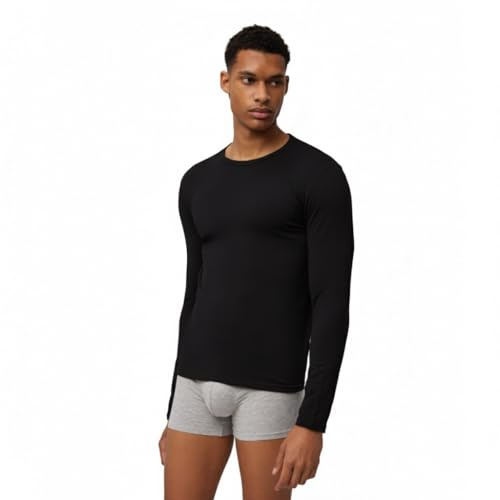 YSABEL MORA Camiseta Interior Térmica Manga Larga Hombre Retención de Calor Ideal Invierno Interior Afelpado Comodidad Máxima 92% Poliéster 8% Elastano.