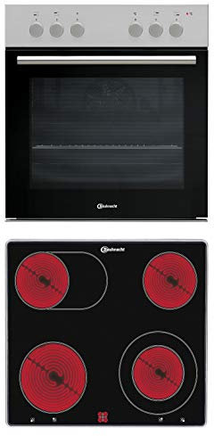 Bauknecht HEKO 366 Herd-Kochfeld-Kombination /Glaskeramik-Kochfeld (60 cm) / Umluftherd mit 5 Funktionen /Garraumvolumen 65 Liter /Vollglasinnentür, 2-fach verglast