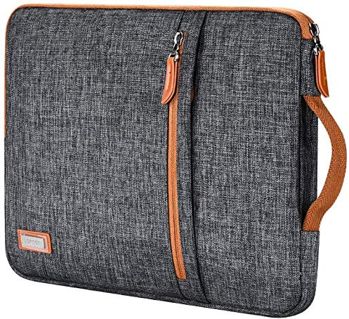 LONMEN 17.3 Inch Laptop Sleeve Case Water Resistant Notebook Bag with Handle for 17.3 computer/Lenovo ideapad 320/Dell Inspiron 17 5000/HP Pavilion/MSI GS73VR Stealth Pro/Acer/ASUS/Toshiba, Dark Gray