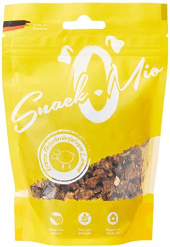 SnackOMio – Premium Hundesnack – krosse Fleischwürfel vom Lamm, getreidefrei, 1er Pack (1 x 125 g)