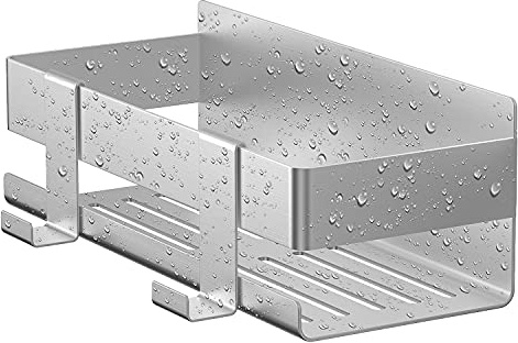 GoXteam Duschablage Ohne Bohren, Duschkorb Duschregal Edelstahl SUS304 (Hohl)