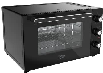Beko - BMF60B - Fornetto Elettrico, Cottura Ventilata, 60 Litri, 2000 W, 5 Funzioni, Timer 120 min, Temperatura fino a 230° - Nero, 62 x 38.5 x 52h cm