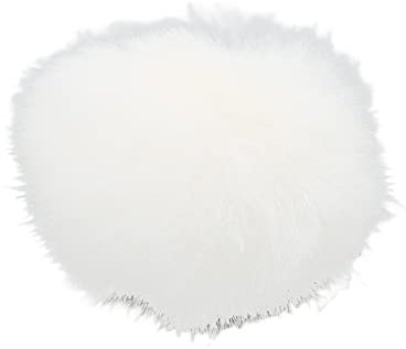 Lavalier Microphone Wind Screen Furry Muffs 0.5cm / 0.2in,Wind Shield Mic Windshield Muff Fur,Microphone Furry Windscreen Muff Lapel Microphone Cover (White)