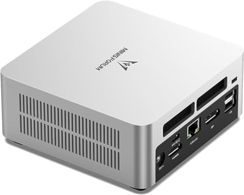 MINIS FORUM NAB9 Mini PC, processeur Core i9-12900HK 14 cœurs jusqu'à 5,0 GHz, SSD DDR4 32 Go/PCIe4.0 1 TB, Carte Graphique Iris XE, HDMI ×2/USB-C ×2, RJ45 2,5 × 2, USB3 .2 Type A ×4