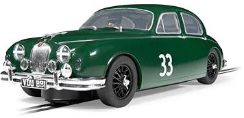 Scalextric C4506 1:32 Jaguar MK1 Mike Hawthorn #33 HD - Slotcar, Rennbahn, Auto für Rennbahn, Rennbahnauto, Rennbahn für Kinder, Kinderspielzeug, Zubehör für Kinderrennbahnen