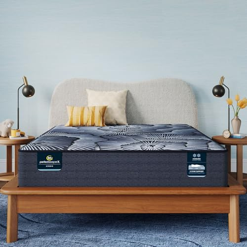 Serta Perfect Sleeper X - Aspen 12.5 Firm Cal King Hybrid Mattress - 5 Support Zones and Cooling Tech for a Restorative Sleep - 100 Night Trial, CertiPUR-US Certified