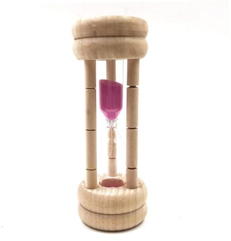 Sand Timer 3 Minutes Hourglass Wooden Egg Timer Clock Kitchen Timer Interior Decoration, Random Color