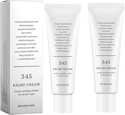 345 Relief Crema, 345 Crema Barriera Idratante Viso Quotidiana, Cura Anti-Imperfezioni, Crema Idratante Coreana Rilassante per il Recupero e l'Idratazione della Pelle, per Tutti i Tipi di Pelle