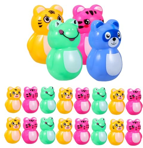SOIMISS 24pcs Mini Animal Figurine Table Decor Chicken Shape Wobble for Educational Hand-eye Coordination and Creativity Development Fun Party Prizes and for Classroom Rewards