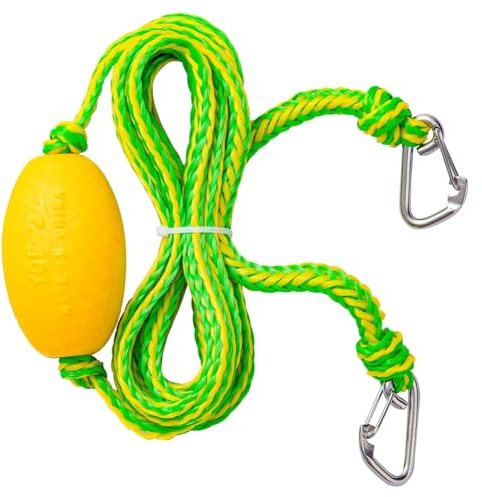 Uxsjakjsd Corde de Remorquage Flottante pour Kayak, 3,6 M, avec Clips de Connexion, Ligne de Sauvetage pour Ancres de Jet-Ski