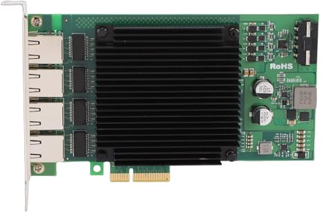 Plyisty 4-portars PoE PCIe-nätverkskort, I226 Main Control Chip, 2,5G Gigabit Ethernet-kort med Effektiv Värmeavledning och Låg Latens