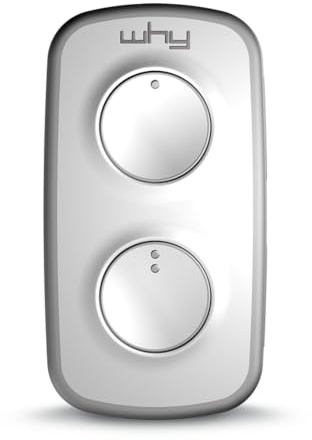 WHY EVO - Télécommande à 4 boutons universelle WHY EVO NOA MINI Gris Pure - Réf : 4791047 - Multi-marques - 433/868 MHz - Code Fixe & Rolling Code + 1 Goodies DOMOBIP