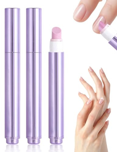 ZKUNL 2 piezas Pluma removedor de cutículas de uñas, bolígrafo aceite de cutículas 2 en 1, empujador cutículas bolígrafo aceite uñas con punta cerámica, bolígrafo pulidor uñas para padrastros, uñas