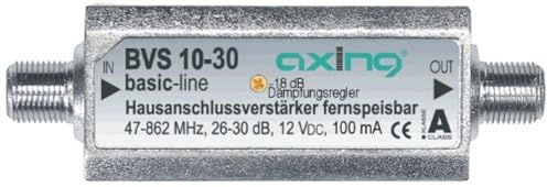 Axing BVS 10–30 mini husanslutning förstärkare inline fjärrmatbar (30 dB)