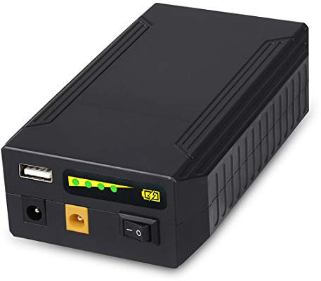 TalentCell Wiederaufladbare 72W 100WH 12V/8300mAh 9V/11000mAh 5V/20000mAh DC Ausgang Lithium-Ionen-Akku für LED-Streifen, Band-Licht, CCTV-Kamera und mehr, Schwarz