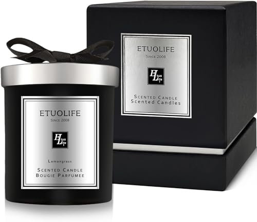 Candle Duftkerzen im Glas,Kerzen Geschenke für Frauen Männer,Luxus Duftkerze für Wohnkultur,Natürliches Sojawachs Kerze,68Stunden Lang Brennen,Perfekt für Antimückenkerzen Valentinstag Weihnachtskerze