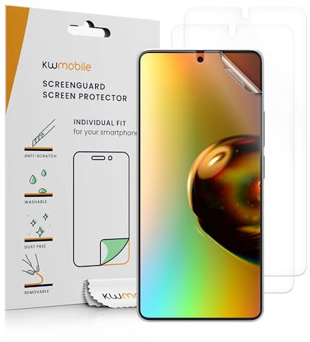 kwmobile 3X Displayschutzfolie kompatibel mit Xiaomi Redmi Note 13 5G Folie - klare Schutzfolien Set in transparent