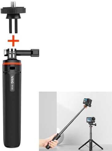 LICHIFIT Bastone per selfie per treppiede estensibile per DJI OSMO POCKET 3 / Action 4 Asta di prolunga regolabile in lunghezza con gimbal per Insta360 ONE X3 / X2 Action Camera Base Staffa Supporto