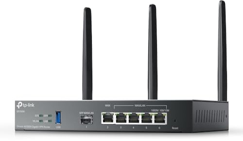 TP-Link ER706W Omada Gigabit AX3000 WiFi 6 VPN Router | 1x USB 3.0 Support USB Storage and LTE Backup with LTE dongle | Supports Omada Mesh | Easy Set-up