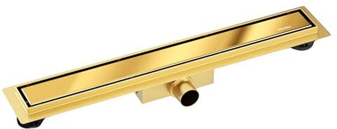Balneo Duplex Next Mirror Gold Duschrinne 80 cm, Edelstahl AISI 304