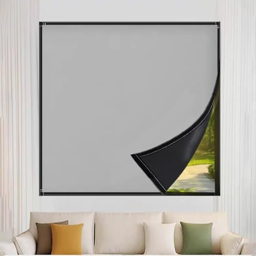 Sonnenschutz Dachfenster Rollo 250 x 150 cm, Beschichtung Sonnen, Einfache Installation, Maßgeschneiderte Größe Fenster Verdunkelung mit Klettband, mit Klettband für Auto Reisen, Grau