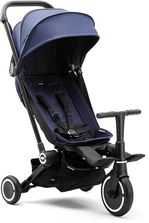 Smartrike Traveler Tricycle pour poussette 4 en 1 – Bleu nuit – Réglable, léger, pliable, tricycle pour tout-petit, poussette pour bébé, sûr et durable
