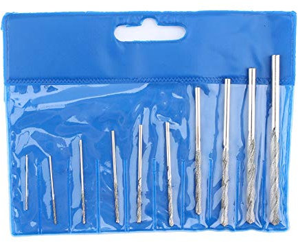 Ouitble Punta diamantata, 10 pezzi, trapano industriale, utensile rotante, 0,8 mm - 4,0 mm, per piastrelle di vetro, pietra giada, gemme, gioielli, artigianato